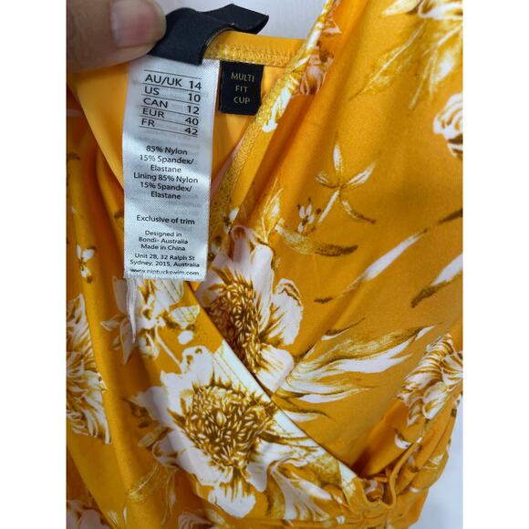Niptuck Yellow Floral Swimsuit 10 - Picture 5 of 5